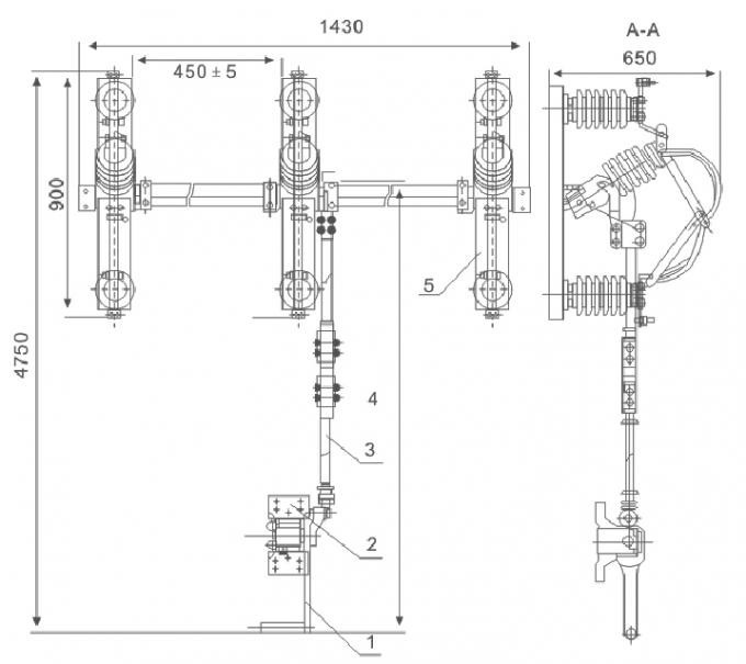 11kv tipo fundido 400 amperios de la porcelana del aislador de la